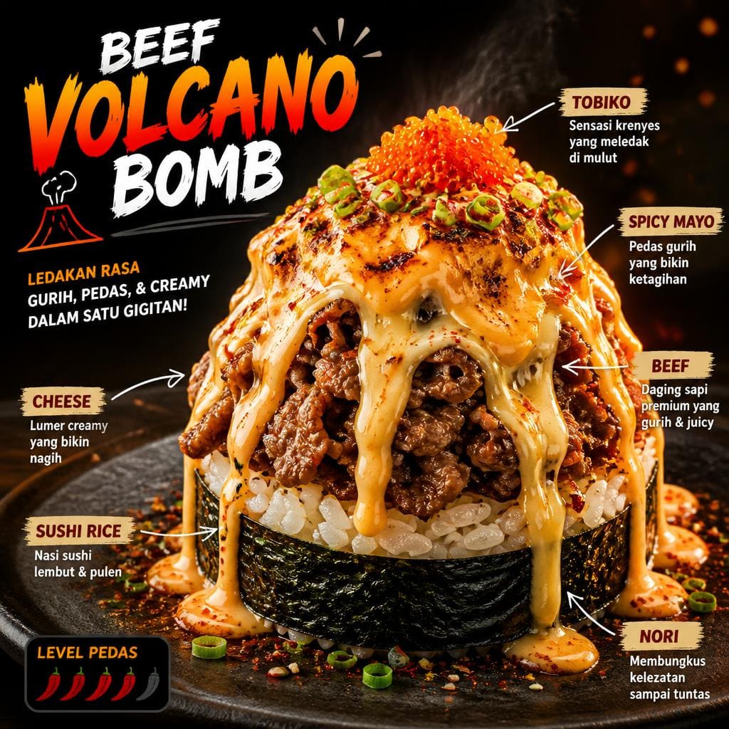 Beef Volcano Bomb Sushi Hiro menu appetizer beef